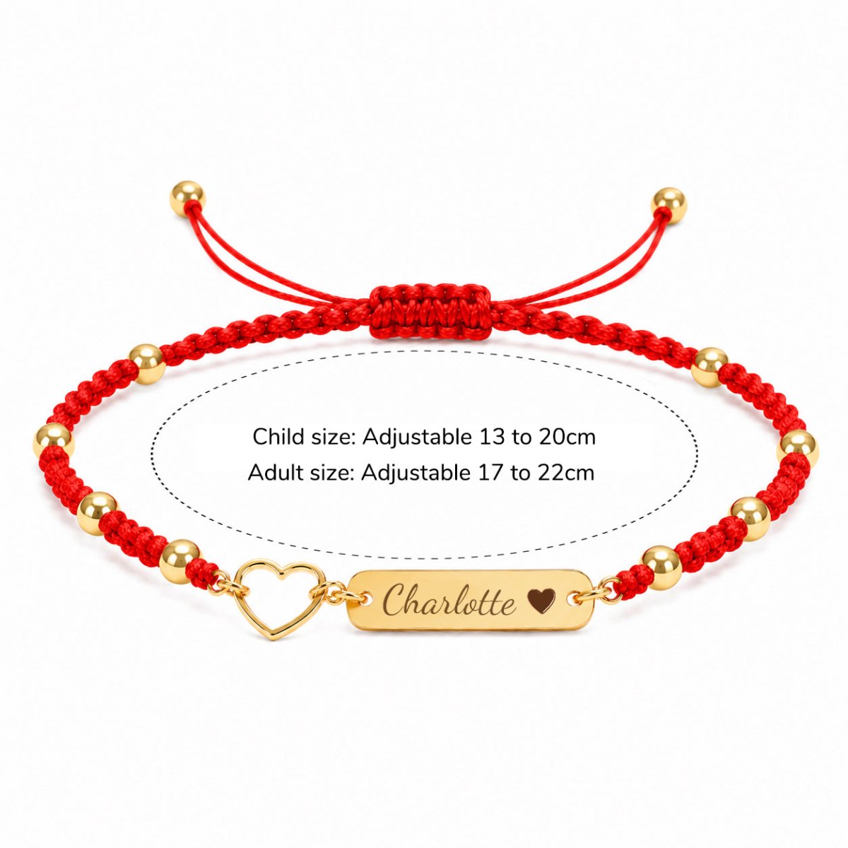 Personalized Baby Name Guardian Bracelet ¨C Red String for Protection & Blessing - Glaxias