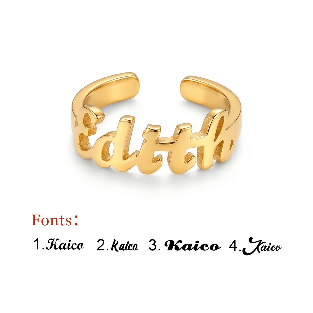 Personalized Baby Name Ring - Glaxias