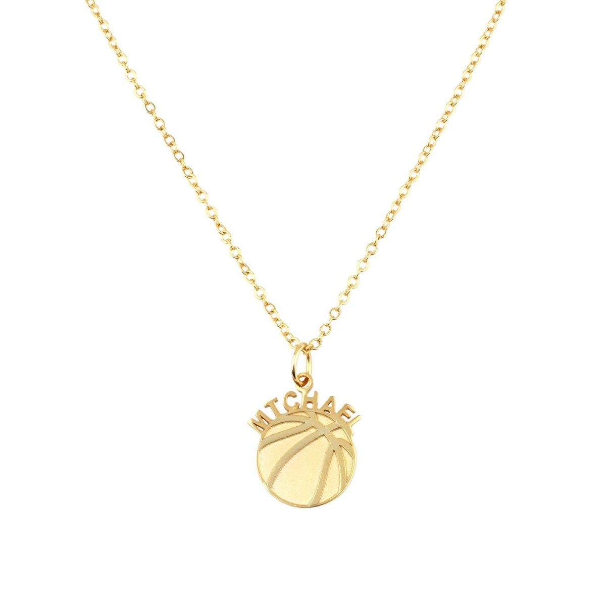 Personalized Basketball Baby Boy Name Necklace - Glaxias