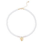 Personalized Birthstone Girl¡®s Heart Locket Pearl Necklace - Glaxias