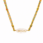 Personalized Braided Cord Shell Name Necklace - Glaxias