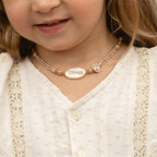 Personalized Braided Cord Shell Name Necklace - Glaxias