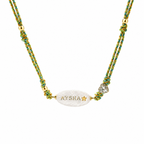 Personalized Braided Cord Shell Name Necklace - Glaxias