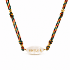 Personalized Braided Cord Shell Name Necklace - Glaxias
