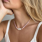 Personalized Braided Cord Shell Name Necklace - Glaxias