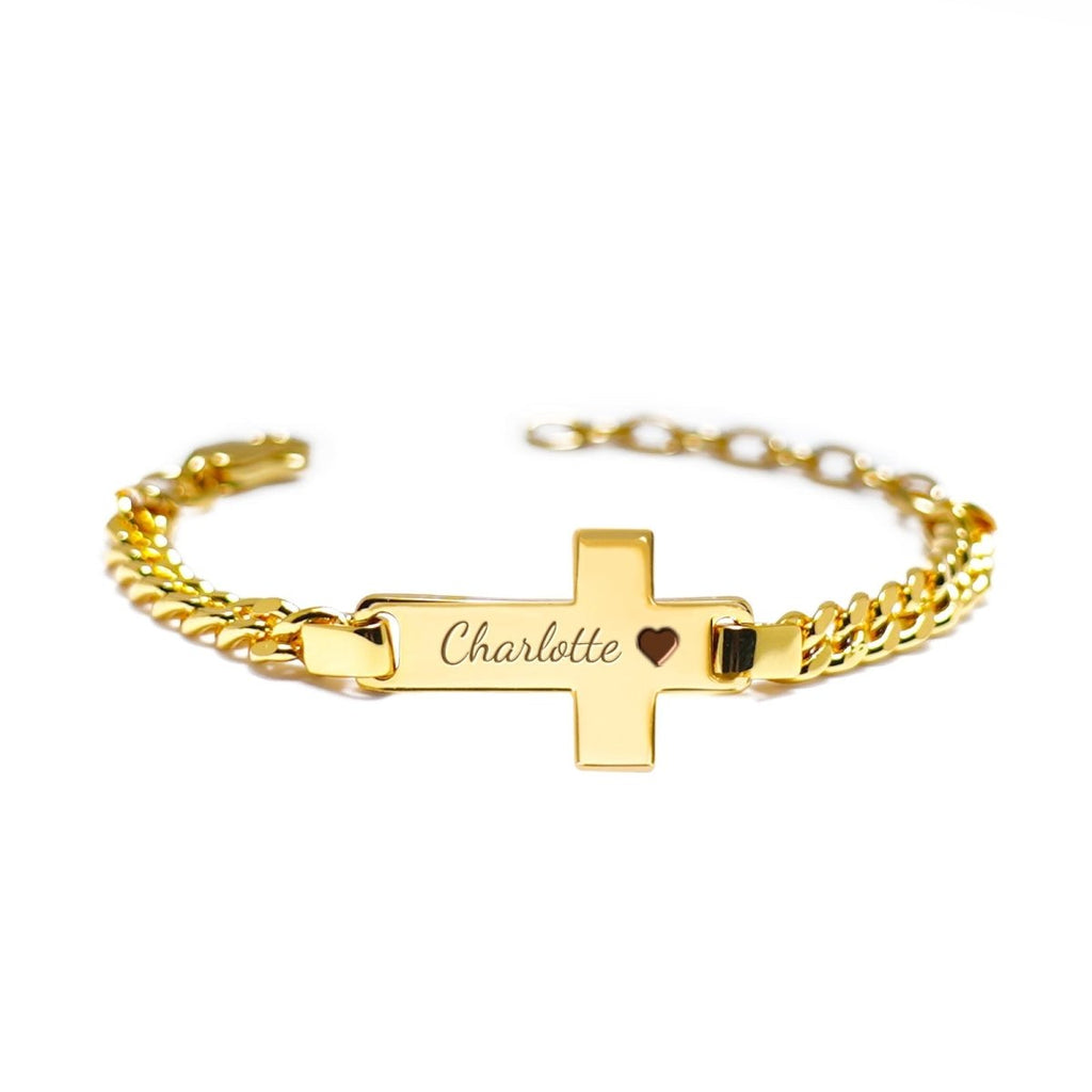 Personalized Children's Name Cross Bracelet - Glaxias