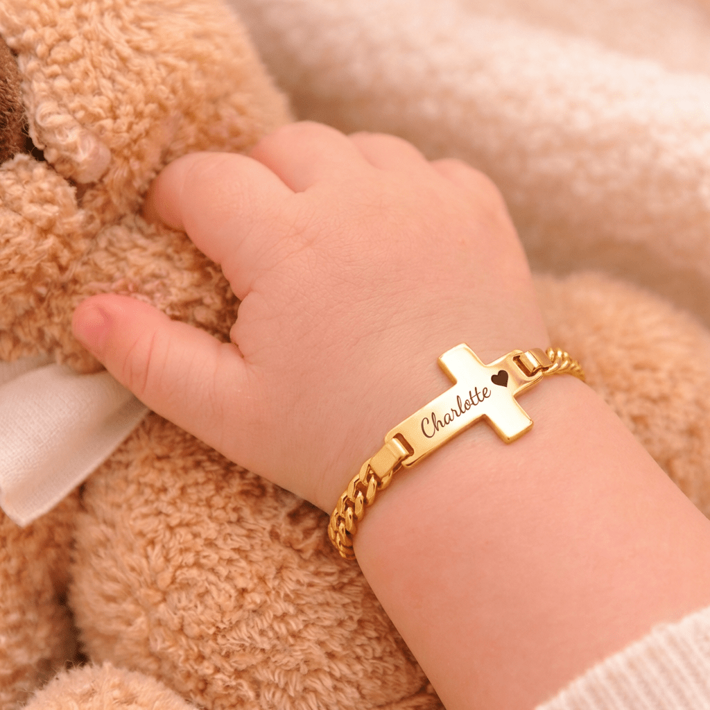 Personalized Children's Name Cross Bracelet - Glaxias