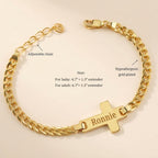 Personalized Children's Name Cross Bracelet - Glaxias