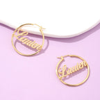 Personalized Children's Name Hoop Earrings - Glaxias