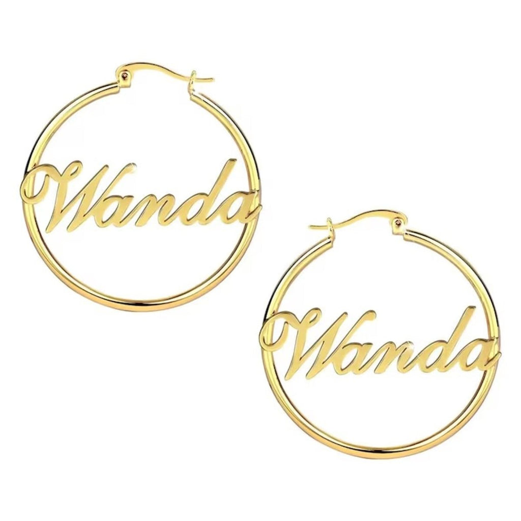 Personalized Children's Name Hoop Earrings - Glaxias