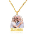 Personalized Color Photo and Name Locket Necklace - Glaxias