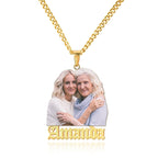 Personalized Color Photo and Name Locket Necklace - Glaxias