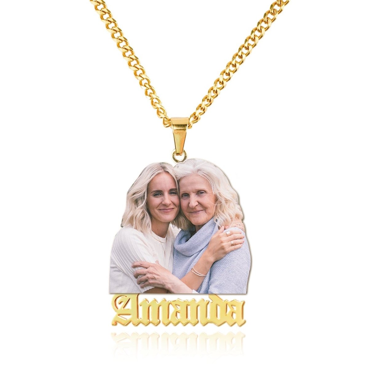 Personalized Color Photo and Name Locket Necklace - Glaxias