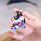 Personalized Color Photo and Name Locket Necklace - Glaxias