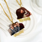 Personalized Color Photo and Name Locket Necklace - Glaxias