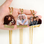 Personalized Color Photo and Name Locket Necklace - Glaxias