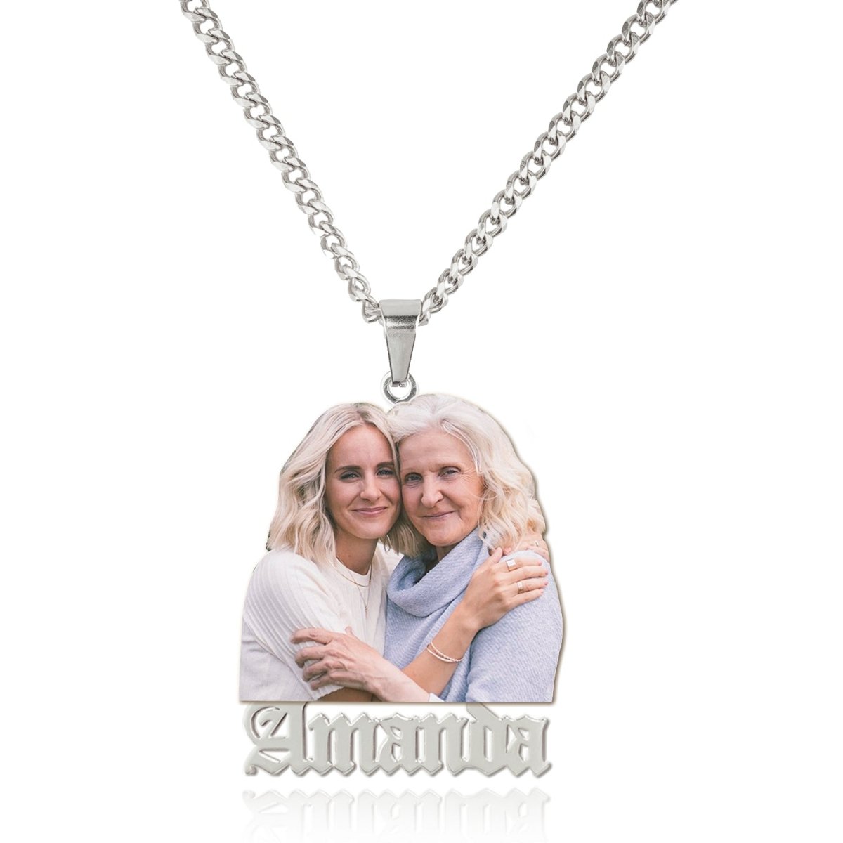 Personalized Color Photo and Name Locket Necklace - Glaxias