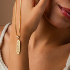 Personalized Egypt Cartouche Symbols Name Necklace - Glaxias
