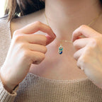 Personalized Family Birthstone and Initial Necklace - Glaxias
