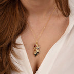 Personalized Family Birthstone and Initial Necklace - Glaxias
