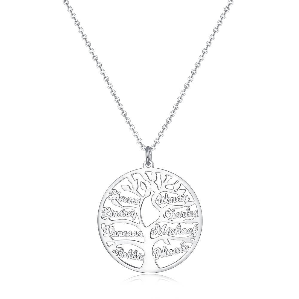 Personalized Family Tree Name Necklace - Glaxias