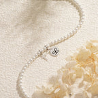 Personalized Girls Cross and Pearl Necklace with Initial - Glaxias