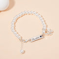 Personalized Girl's Pearl Identity Bracelet ¨C Crystal Butterfly Charm - Glaxias