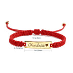 Personalized Handmade Braided Cord Child ID Bracelet - Glaxias