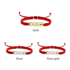 Personalized Handmade Braided Cord Child ID Bracelet - Glaxias