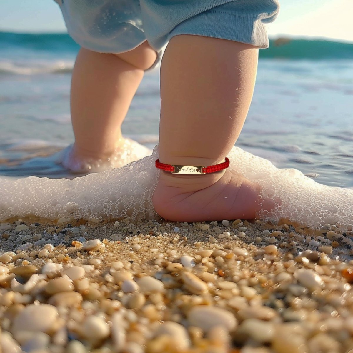 Personalized Handmade Braided Cord Child ID Bracelet - Glaxias