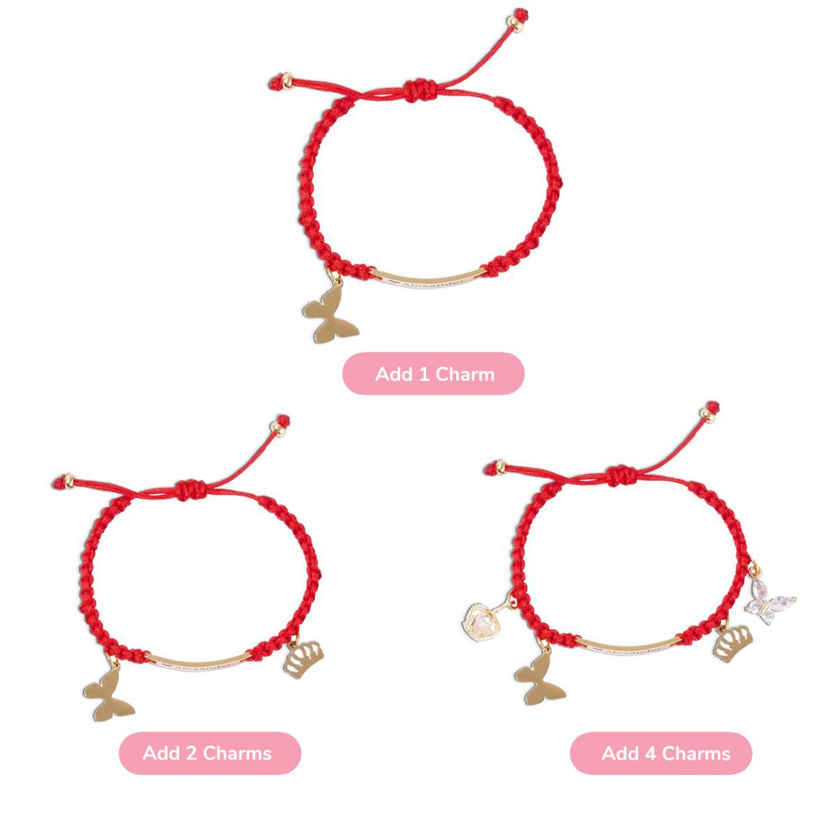 Personalized Handmade Braided Cord Child ID Bracelet - Glaxias