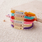 Personalized Handmade Braided Cord Child ID Bracelet - Glaxias