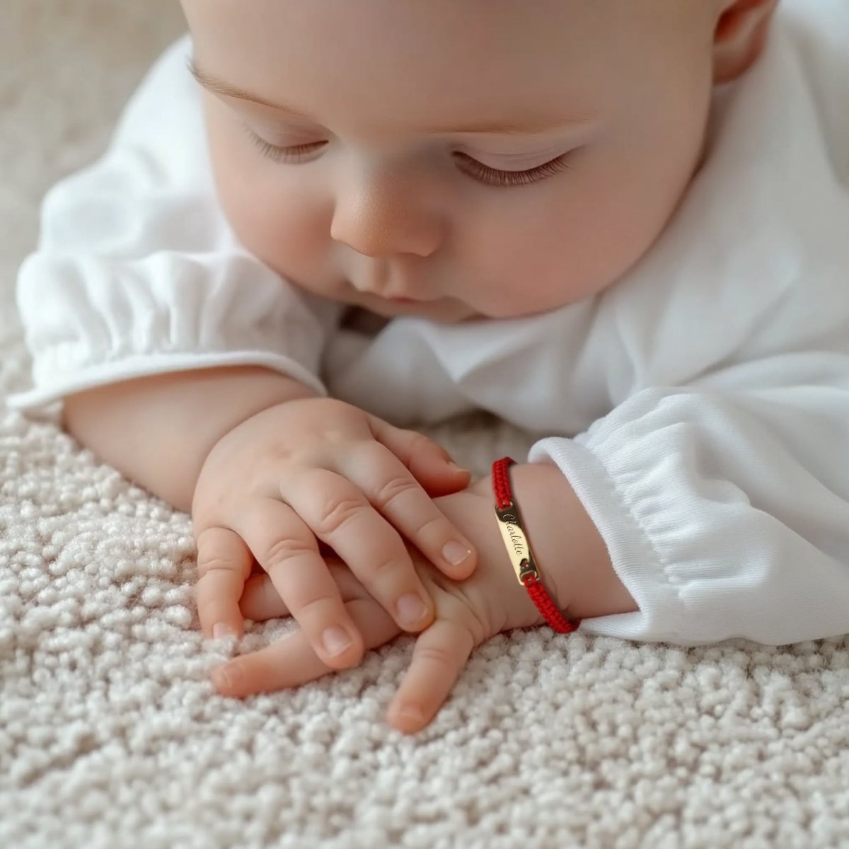 Personalized Handmade Braided Cord Child ID Bracelet - Glaxias