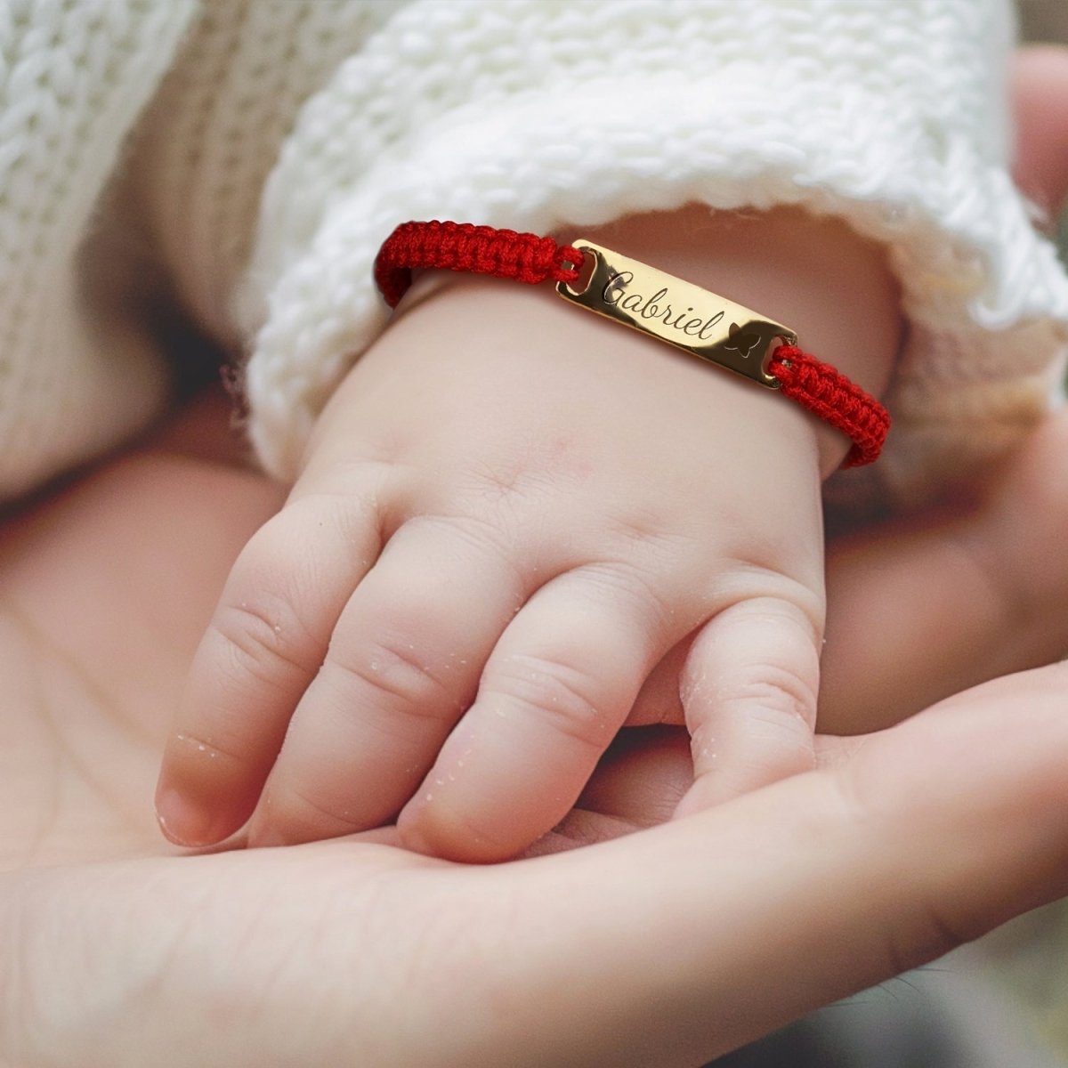 Personalized Handmade Braided Cord Child ID Bracelet - Glaxias