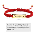 Personalized Handmade Braided Cord Child ID Bracelet - Glaxias