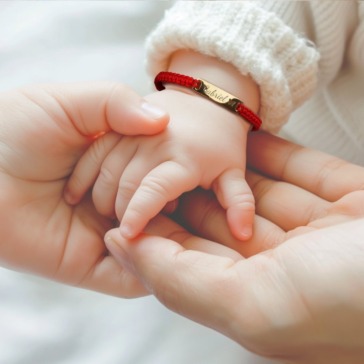 Personalized Handmade Braided Cord Child ID Bracelet - Glaxias