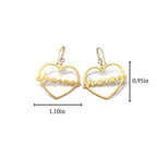 Personalized Heart Name Earrings - Glaxias
