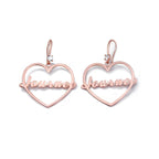 Personalized Heart Name Earrings - Glaxias