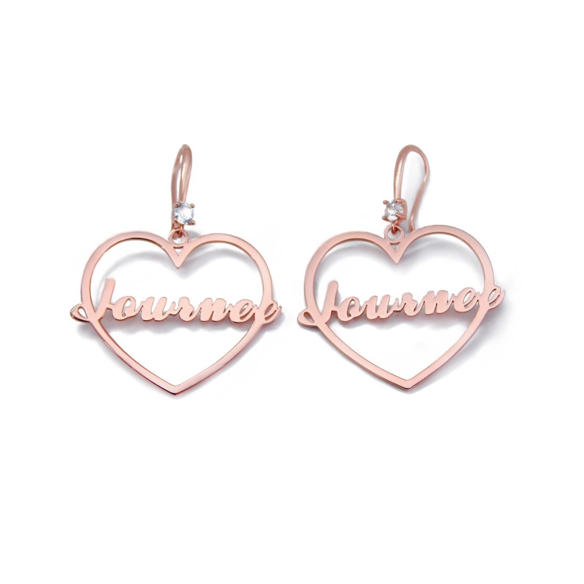 Personalized Heart Name Earrings - Glaxias