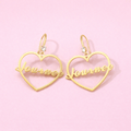 Personalized Heart Name Earrings - Glaxias
