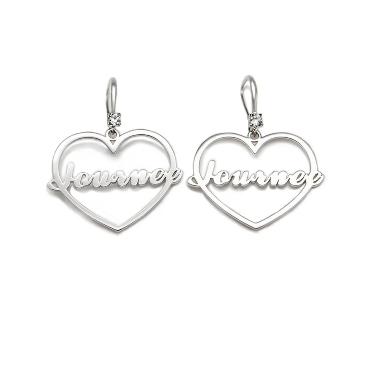 Personalized Heart Name Earrings - Glaxias