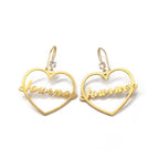 Personalized Heart Name Earrings - Glaxias