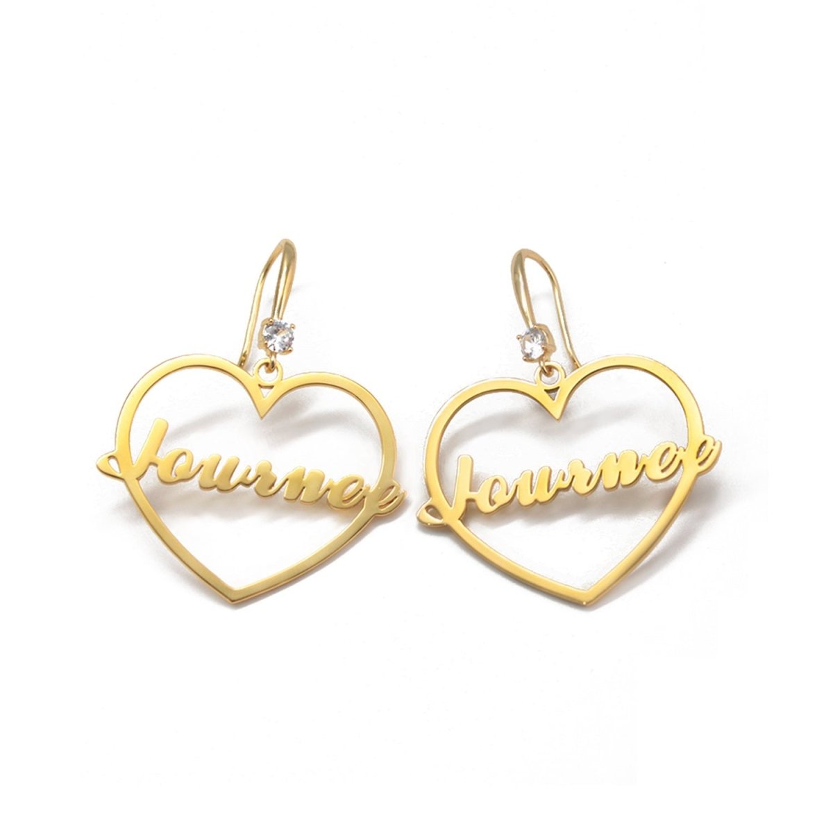 Personalized Heart Name Earrings - Glaxias