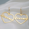 Personalized Heart Name Earrings - Glaxias