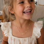 Personalized Initial Dainty Pearl Necklace for Girls - Glaxias