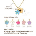 Personalized Initial Flower Girl Bracelet & Necklace Set - Glaxias