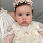 Personalized Initial Flower Girl Bracelet & Necklace Set - Glaxias