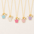 Personalized Initial Flower Girl Bracelet & Necklace Set - Glaxias