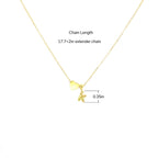 Personalized Initial Heart Charm Necklace - Glaxias
