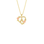 Personalized Initial Heart Flower Necklace - Glaxias